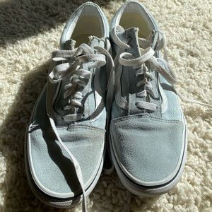 Vans light blue old school skate shoe, Size 8